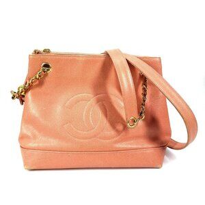 CHANEL vintage CC CC Mark Double Chain logo Tote Bag Chain Bag Shoulder Bag